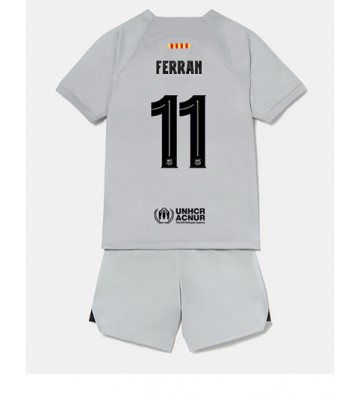 Barcelona Ferran Torres #11 babykläder Tredje Tröja barn 2022-23 Korta ärmar (+ Korta byxor)